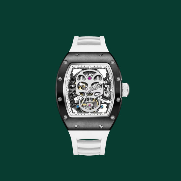 RM Watch Black & White Skull