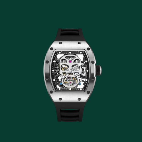 RM Watch Skull Black & Silver