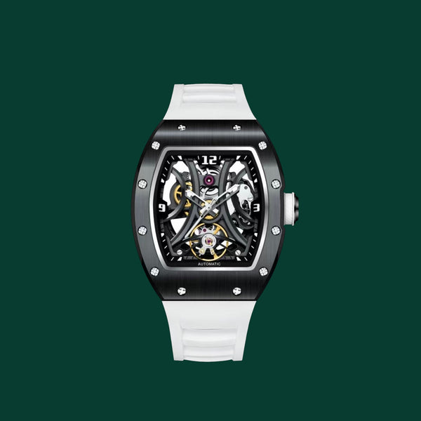 RM Watch Skeleton White Bracelet