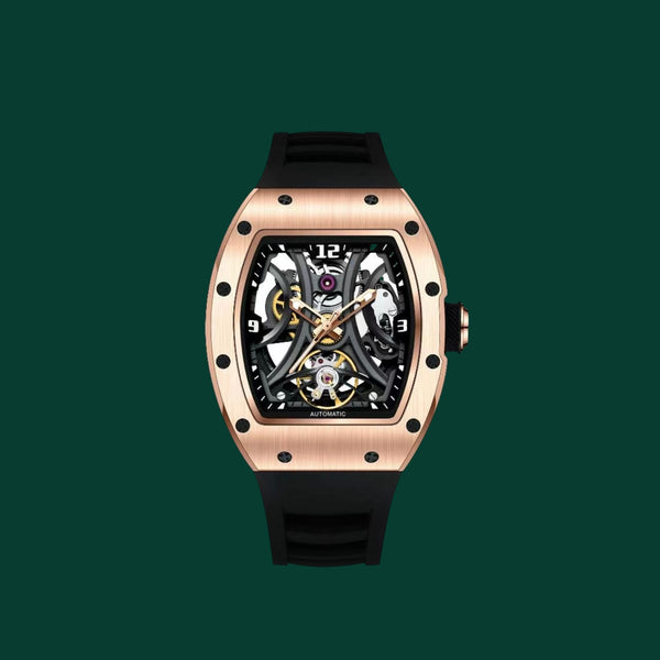 RM Watch Rose Gold skeleton