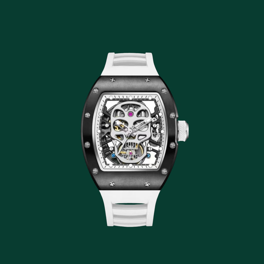 RM Watch Black & White Skull