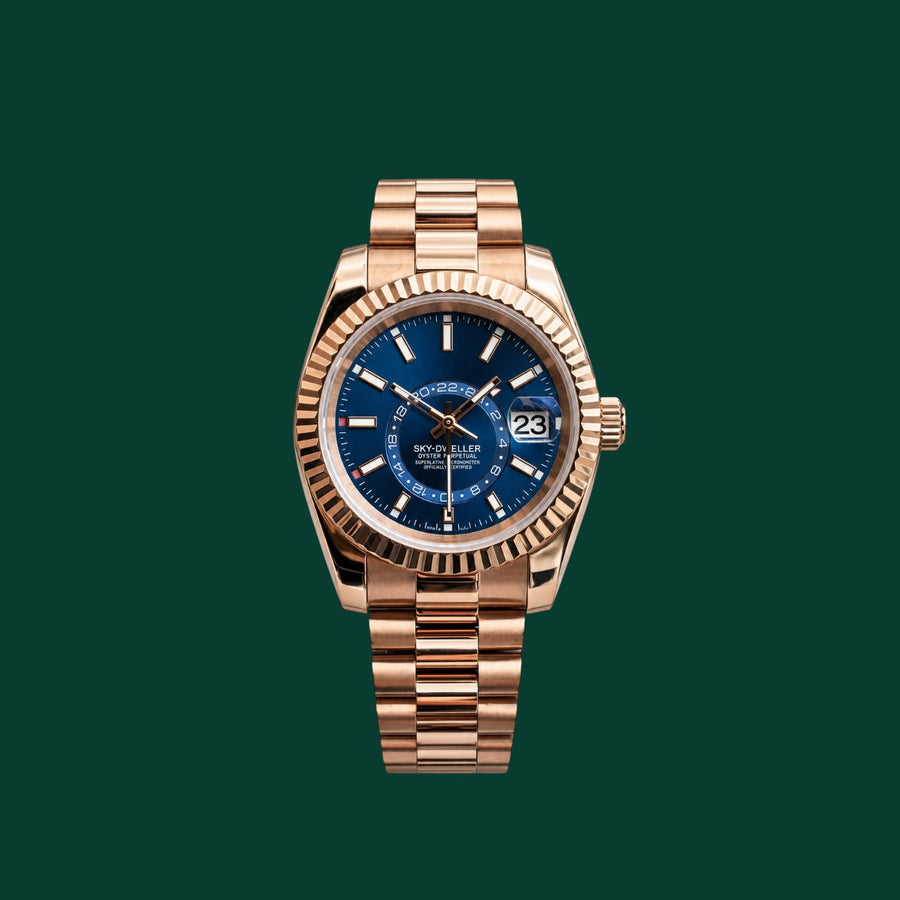 Skydweller Rose Gold & Blue