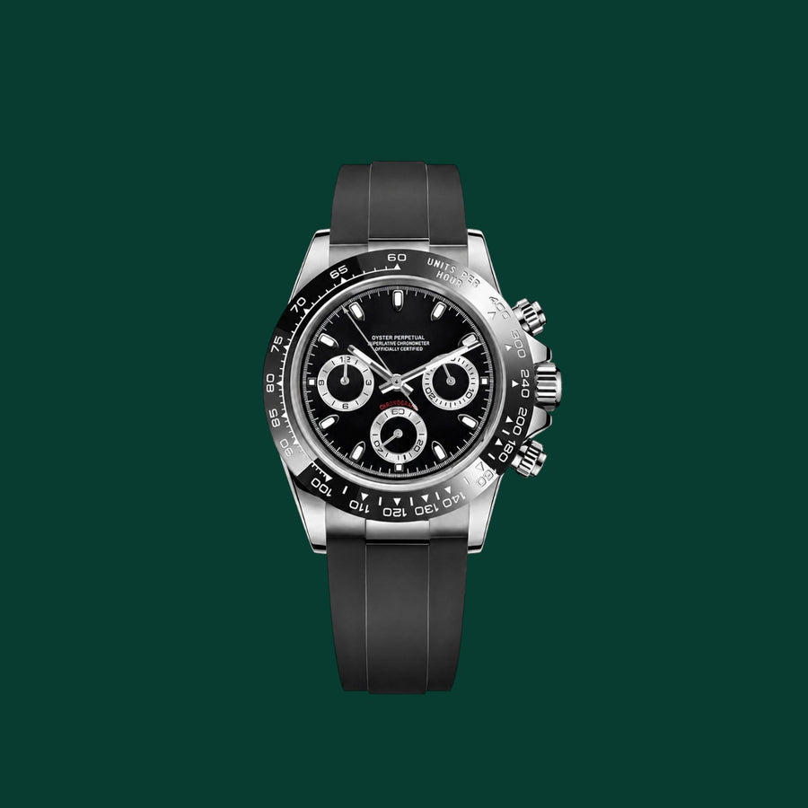 Daytona Black & Silver Oysterflex