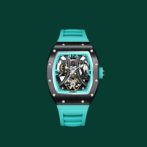 RM Watch Sky Blue Skeleton