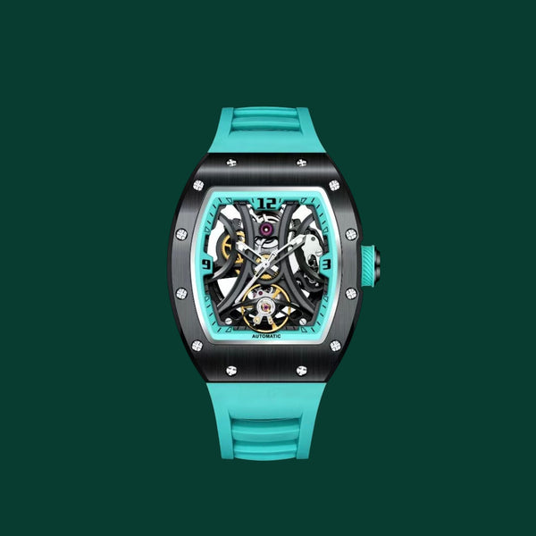 RM Watch Sky Blue Skeleton