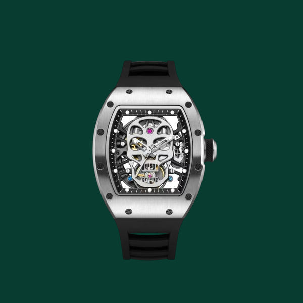 RM Watch Skull Black & Silver