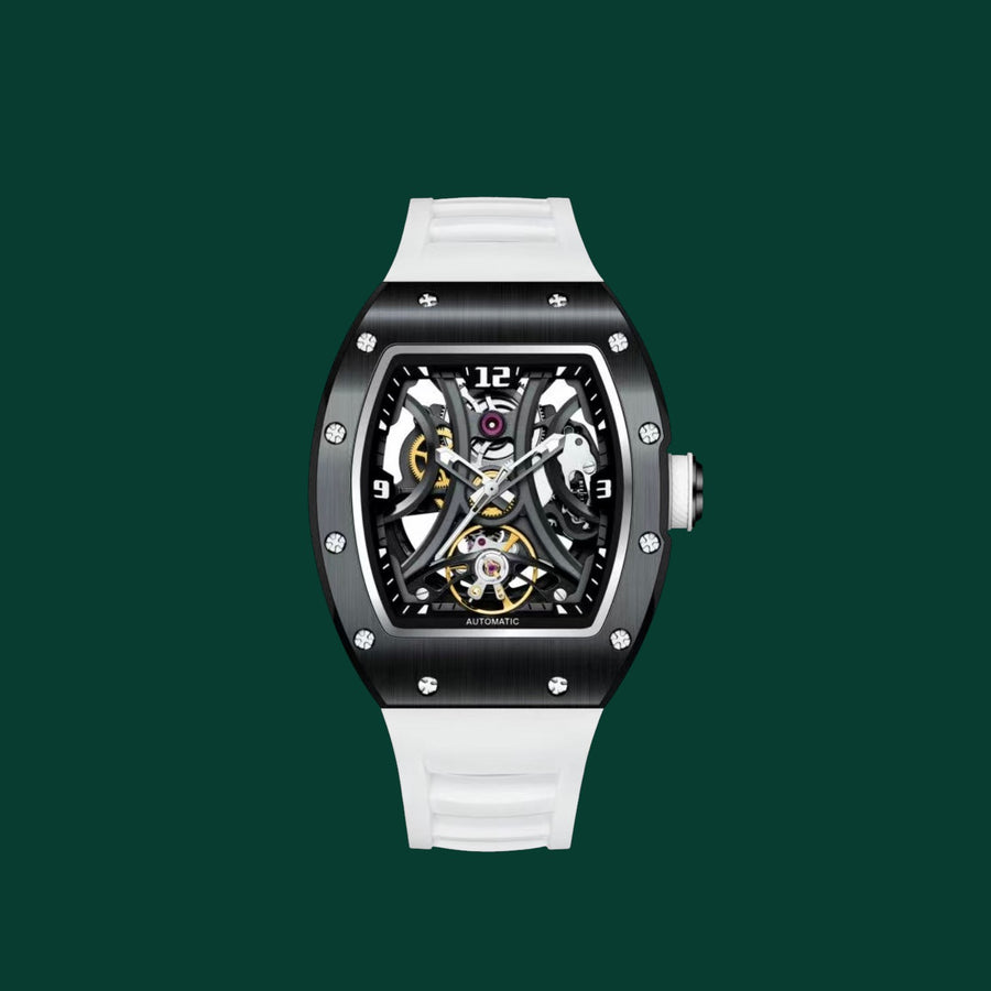 RM Watch Skeleton White Bracelet